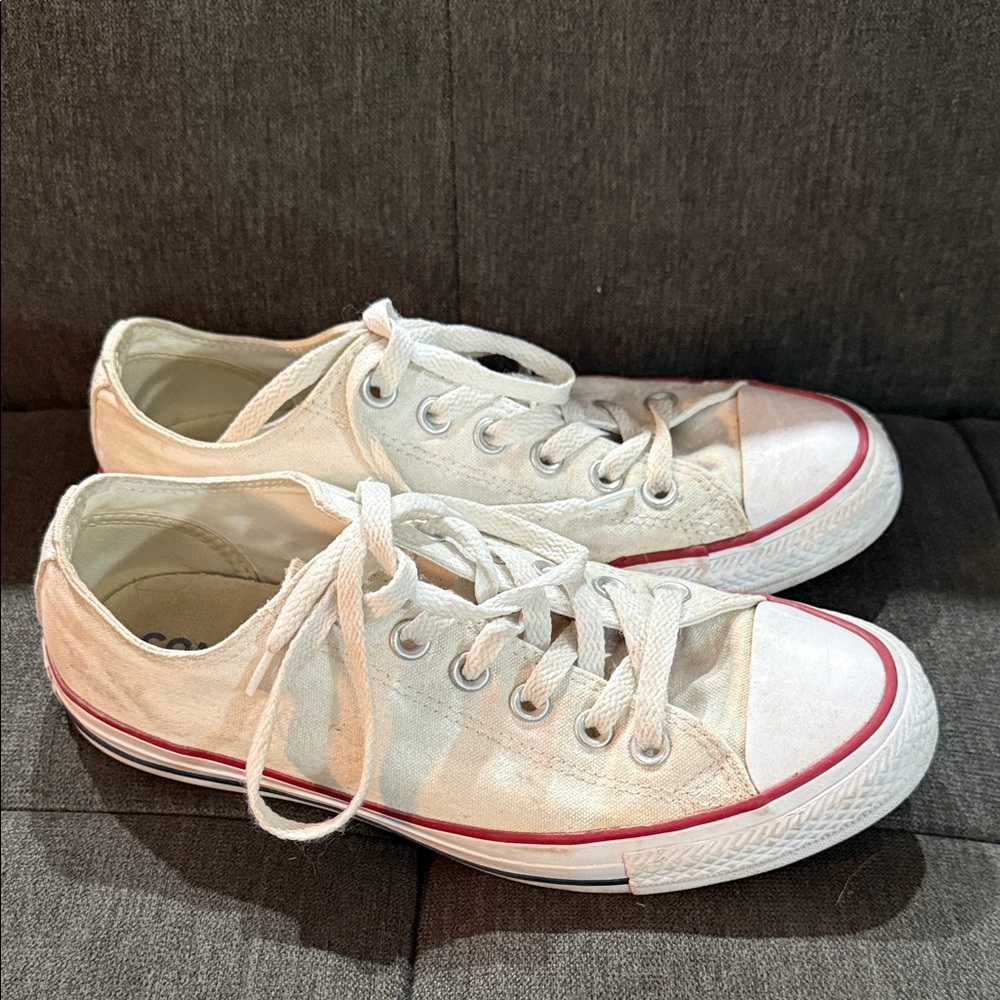 Converse All Star White Canvas Sneakers-6